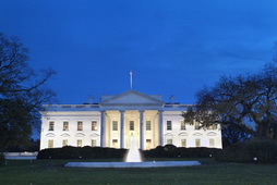 The White House North Portico at Night